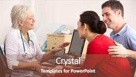  Presentation with british redcoat - Slide deck having family services - british gp talking to happy background and a tawny brown colored foreground