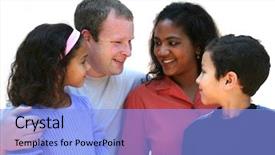  Presentation with race - Audience pleasing PPT layouts consisting of family set on a white backdrop and a light blue colored foreground