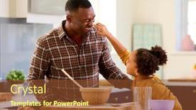  Presentation with messy - Theme enhanced with family-shot-with-father background and a tawny brown colored foreground