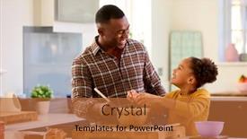  Presentation with baking - Presentation theme with family-shot-with-father background and a red colored foreground