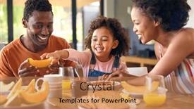  Presentation with parents - Theme consisting of family-shot-with-parents background and a coral colored foreground