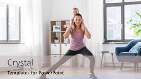  Presentation with motherhood - Amazing presentation theme having family-sport-and-motherhood-concept backdrop and a light gray colored foreground