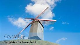  Presentation with belgium - Slide set featuring family standing under a windmill in bruges belgium background and a light blue colored foreground