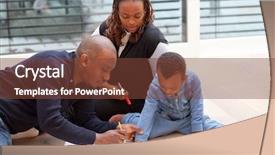  Presentation with structure - Presentation theme featuring family structure - drawing on the floor background and a tawny brown colored foreground