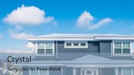  Presentation with veterans forces moving house american - PPT layouts having family structure - typical american house in winter background and a light blue colored foreground