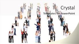  Presentation with team - Cool new slides with family succession - business picture team over white backdrop and a white colored foreground