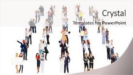  Presentation with corporate - Presentation design enhanced with family succession - corporate teamwork many colleagues background and a  colored foreground