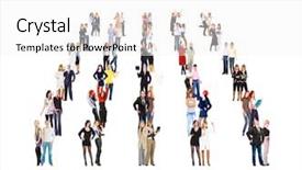  Presentation with concept - Cool new slide set with family succession - workforce concept many colleagues backdrop and a  colored foreground