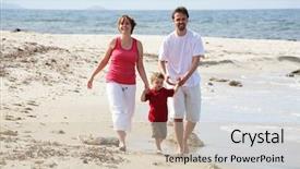  Presentation with walk - Presentation with family taking a walk along background and a  colored foreground