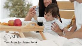  Presentation with breakfast - Amazing theme having family taking the breakfast on the bed in the bedroom backdrop and a coral colored foreground