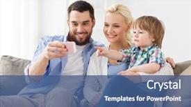  Presentation with technology - Amazing slide set having family technology and people concept backdrop and a ocean colored foreground