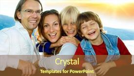  Presentation with family time fishing - Theme featuring family time - a cute family background and a tawny brown colored foreground