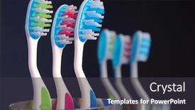  Presentation with mirror - Beautiful presentation theme featuring family-toothbrushes-in-mirror backdrop and a  colored foreground