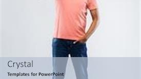  Presentation with family tourism - Audience pleasing slide deck consisting of family tourism and vacation concept - smiling indian man in polo shirt holding travel bag on shoulder over grey background backdrop and a light blue colored foreground