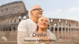  Presentation with family tourism - Audience pleasing PPT layouts consisting of family tourism travel and people backdrop and a coral colored foreground