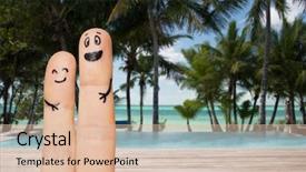  Presentation with family tourism - Audience pleasing presentation theme consisting of family travel summer holidays tourism backdrop and a lemonade colored foreground