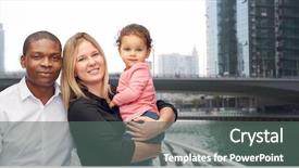  Presentation with family tourism - Beautiful slides featuring family travel tourism and international backdrop and a gray colored foreground