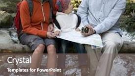  Presentation with trekking - Audience pleasing presentation consisting of family trekking backdrop and a gray colored foreground