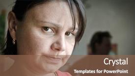  Presentation with family - Cool new slide set with family troubles backdrop and a violet colored foreground