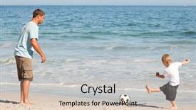  Presentation with catholic father son hoyly spirit - Colorful PPT layouts enhanced with family unity - father playing football with his backdrop and a lemonade colored foreground