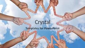  Presentation with star - Amazing presentation design having family unity - hands showing star backdrop and a light blue colored foreground