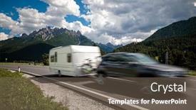  Presentation with italy car - Audience pleasing presentation theme consisting of family-vacation-travel-holiday-trip backdrop and a violet colored foreground