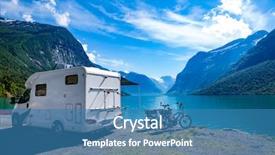  Presentation with beautiful nature - Beautiful slides featuring family vacation travel holiday trip backdrop and a teal colored foreground