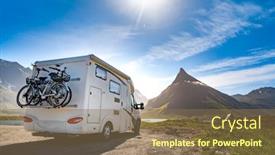  Presentation with beautiful nature - Theme consisting of family-vacation-travel-rv-holiday background and a violet colored foreground