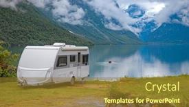  Presentation with beautiful nature - Beautiful slide deck featuring family-vacation-travel-rv-holiday backdrop and a tawny brown colored foreground