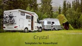  Presentation with vacation - Presentation enhanced with family-vacation-travel-rv-holiday background and a gold colored foreground