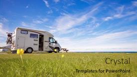  Presentation with caravan - PPT layouts enhanced with family-vacation-travel-rv-holiday background and a gold colored foreground