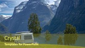  Presentation with caravan - PPT layouts enhanced with family-vacation-travel-rv-holiday background and a tawny brown colored foreground