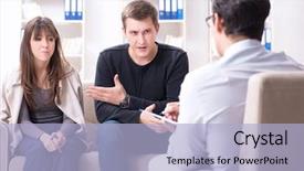  Presentation with nurse visiting family a new born - Cool new slide set with family visiting psychologist for family backdrop and a  colored foreground