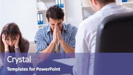  Presentation with nurse visiting family a new born - Cool new PPT theme with family visiting psychologist for family backdrop and a ocean colored foreground