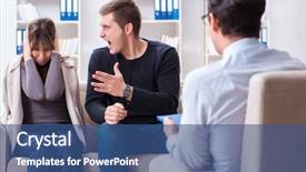  Presentation with nurse visiting family a new born - Slide deck having family visiting psychologist for family background and a  colored foreground