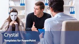  Presentation with family - Amazing PPT theme having family visiting psychologist for family backdrop and a  colored foreground