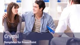  Presentation with nurse visiting family a new born - Presentation theme with family visiting psychologist for family background and a  colored foreground