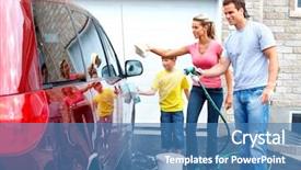  Presentation with family - Theme featuring family washing the family car background and a teal colored foreground