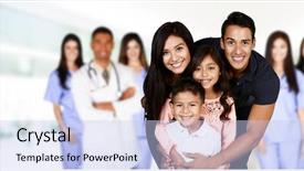  Presentation with family health nurse - Slide deck featuring family who are background and a light blue colored foreground