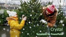  Presentation with family tree - Cool new PPT theme with family-winter-holidays-and-people backdrop and a tawny brown colored foreground