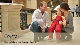  Presentation with planning family baby - Beautiful presentation featuring family with baby in shop backdrop and a  colored foreground