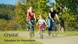  Presentation with recreation - Beautiful PPT theme featuring family with children having backdrop and a yellow colored foreground