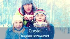  Presentation with children child kid joy faith - Colorful presentation theme enhanced with family with kid blowing snow backdrop and a  colored foreground