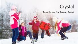  Presentation with snowball - Cool new slides with  backdrop and a  colored foreground