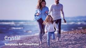  Presentation with filter - Amazing slide set having family with kids resting and having fun at beach during autumn day filter backdrop and a teal colored foreground