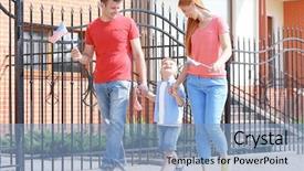  Presentation with pavement - Cool new slides with family with little american flag backdrop and a light blue colored foreground