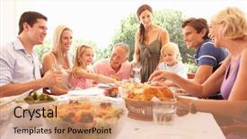  Presentation with children parents - Audience pleasing PPT layouts consisting of family with parents children backdrop and a coral colored foreground