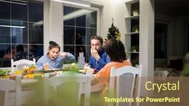  Presentation with catholic father son hoyly spirit - Beautiful PPT layouts featuring family-with-single-father-havind backdrop and a violet colored foreground