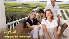  Presentation with family children - Cool new PPT theme with parent child teen - family with teenager children backdrop and a tawny brown colored foreground