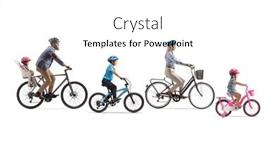  Presentation with family children - PPT layouts enhanced with family-with-three-children-riding background and a white colored foreground